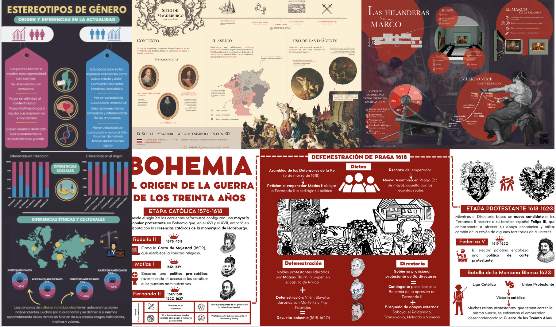 Infografías de estudiantes de la UCM, UAM y la URJC